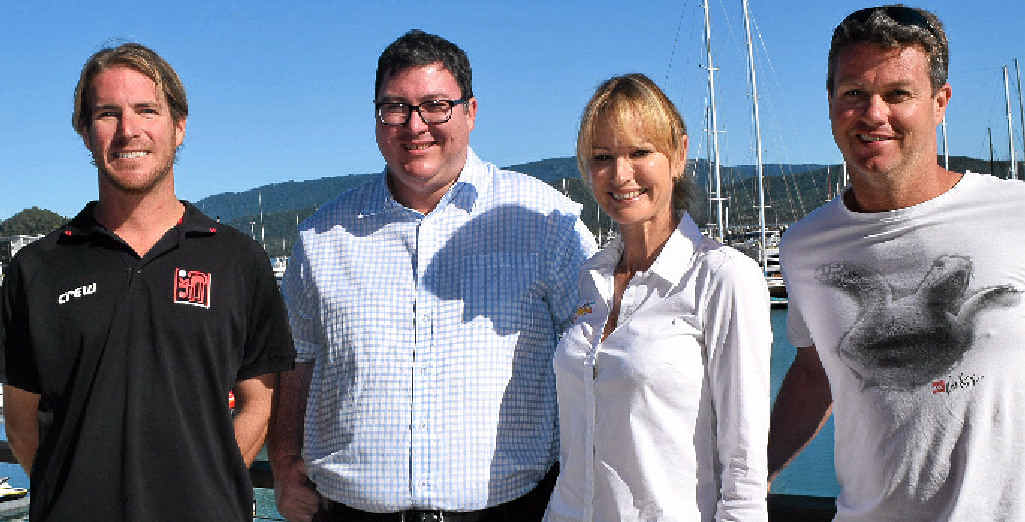 PAVED: Todd Huston (Red Cat Adventures), George Christensen, Jan Claxton (Ocean Rafting) and Mike Keyte (Wings) at the funding announcement. PAVED: Todd Huston (Red Cat Adventures), George Christensen, Jan Claxton (Ocean Rafting) and Mike Keyte (Wings) at the funding announcement.